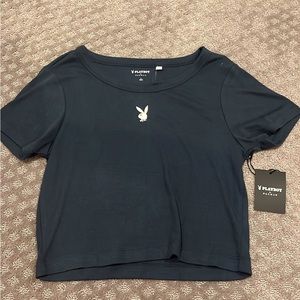 Playboy crop tee